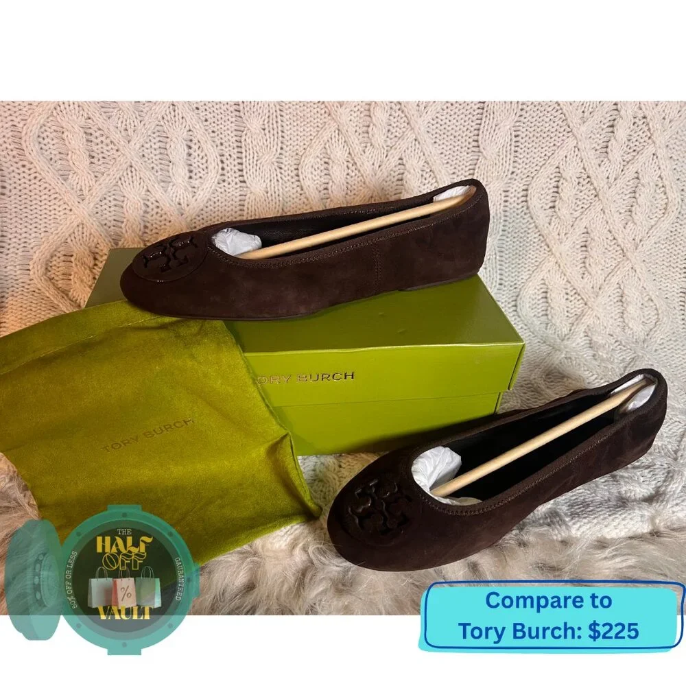 Tory Burch Reva Travel Ballet Suede - Picture 1 of 3